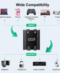 Diagram of Dope 2 Channel Stereo Audio Mixer With Metal Shell And AUX usage with devices like laptop and headphone