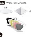 11 Piece Black KF94 Protective Face Masks for Adults with 4 Layer Filter, 3D Design, Adjustable Ear Straps, Large Size, Color Options