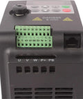 Close-up of a 220V 1.5KW Variable Frequency Drive Inverter Controller For Motors showing connection ports and buttons.