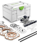 Metric Router Accessory Kit Compatible With OF 2200 Featuring Precision Copy Ring Templates 17Mm 24Mm 27Mm 40Mm neatly arranged inside a Systainer.