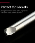 Corner-radius end mill, HSS straight shank, 2-flute CNC milling cutter