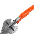 Five Degree Corner Line Sealing Scissors with orange handle, ideal for tape, foam, wire trimming in HVAC, flooring, insulation projects.