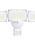 Three Head LED Motion Sensor Security Light With 40W And 4000 Lumens, 5000K Daylight, IP65 Waterproof Outdoor Flood Light