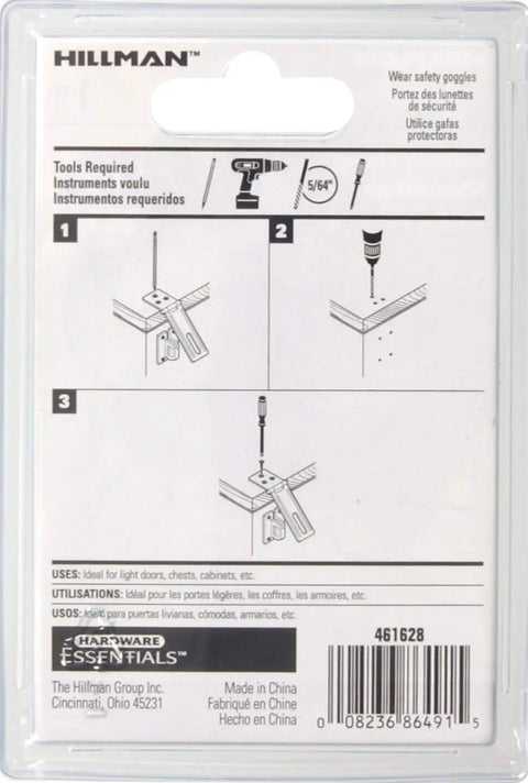 Heavy Duty Zinc Plated Steel Fixed Staple Safety Hasp With Fold Over Hinge For Locking Down Doors Gates Sheds And Toolboxes Padlock Ready installation instructions and tools needed.