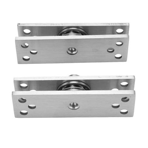 Heavy Duty Stainless Steel Pivot Door Hinge Built To Last, 360 Degree Concealed Pivot With Glossy Ball Core For Wood, Aluminum, And Glass Doors, Hidden Concealing Design, Easy Install And Included Hardware, stainless steel hinge pair