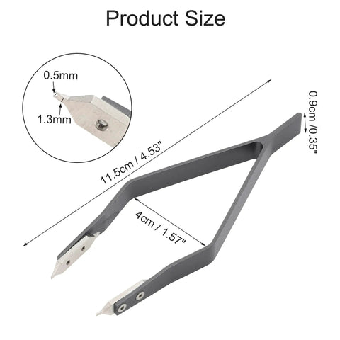 V Shaped Watch Spring Bar Tweezers For Precision Repairs, Aluminum Alloy Remover Tool, Easy Grip Accessory, Durable Gray Build