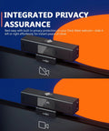 Desk Mate Hybrid HDR Webcam And Document Camera for Live Streams with privacy cover feature, shown on monitor.