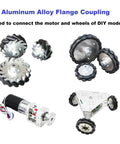 Heavy Duty Aluminum Flange Coupling For RC Motors And Wheels, 18mm Inner Diameter With Locking Key Slot for DIY Models
