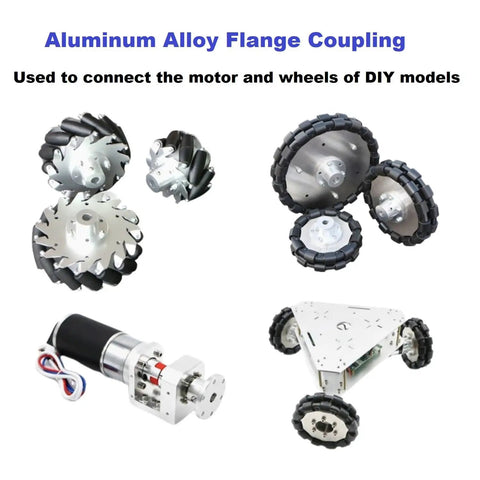 Heavy Duty Aluminum Flange Coupling For RC Motors And Wheels, 18mm Inner Diameter With Locking Key Slot for DIY Models