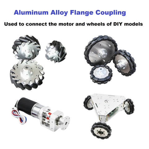 Aluminum Alloy Flange Coupling 15 mm Inner Diameter With Locking Key Slot For Motor To Wheel Shaft Connection In RC Model DIY Projects, Rock Solid Aluminum Shaft Adapter, High Temperature Resistant, Easy Installation in use.