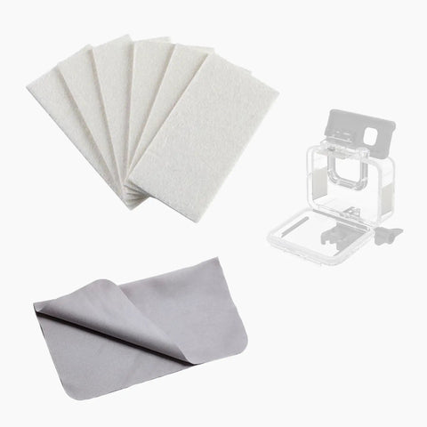 Anti Fog Inserts for Action Cameras Case Inserts Reusable Moisture Absorbing Strips with Cleaning Cloth and Case