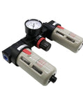 Three Unit FRL Air Treatment Workhorse For Pneumatic Systems, Filter Regulator Lubricator Assembly Keeps Moisture And Dust Out