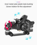 Built Tough Front And Rear Disc Brake Kit With Two Heavy Duty Aluminum Alloy Calipers And Precision Rotors, showing caliper adjustment detail.