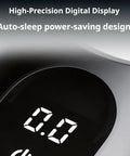Close-up of Dosing Cup And Scale Combo with Stand 0.1g Precision Digital Coffee Scale, showcasing digital display and auto-sleep feature.