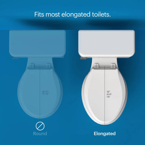 Comparison of Premium Heated Elongated Toilet Seat With Built In Led Nightlight for round and elongated toilets.