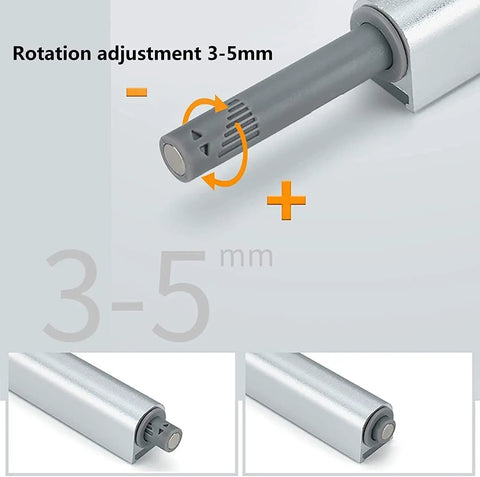 Push To Open Cabinet Latch Kit With Magnetic Door Catch And Drawer Closer Touch To Latch 2 Pack Easy Install close-up