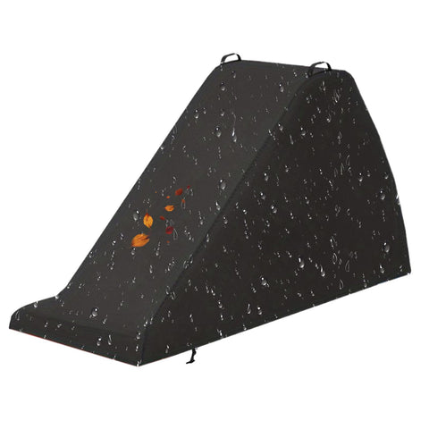 Outdoor Slide Cover Protective Sleeve Windproof Shield with Weather Resistant Fabric on playground slide, wet surface