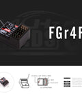 FGr4P 2.4GHz AFHDS 3 Four Channel RC Receiver With PWM PPM I Bus S Bus Output, black compact design, wiring diagram