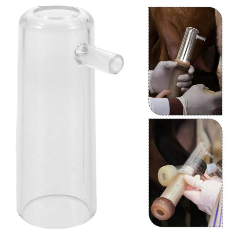Portable Goat Milking Cup Replacement Part With Plastic Milking Liner Lightweight Hygienic For Dairy Operations And Field Use Ideal For Mobile Milking Across Farms And Barns, clear plastic cup