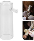 Goat Milking Cup Spare Part For Sheep And Goats White Plastic Milking Cup For Mobile Use On Busy Farms Easy Cleaning Efficient Suction And Milk Flow Dairy Farm Milking Equipment Replacement Part, clear plastic cup