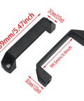 2 Pieces Aluminium Alloy Black Rectangular Industrial Pull Handle Set For Cabinets And Drawers With 120mm Mounting