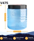 BV475 Trek Portable Bear Resistant Canister For Backpackers With A Mid Size Design Shorter Height And Rounded Corners Lightweight