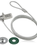 Heavy Duty Laptop Cable Lock With A Beefy Steel Core And Slick Combo Code To Lock Down iPads Tablets Laptops And Macbooks, showing the steel cable and combination lock.