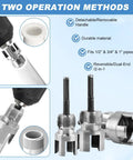 Top Quality 3 Pipe Threading Tool Set Dual End Cutters For Internal And External Threads Perfect For 1/2 3/4 And 1 Inch NPT Pipes with detachable handle.