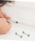 Installing 20 Sets Cam Fittings Kit For Furniture Connectors With Dowels And Fasteners For Cabinet Assembly Easy Installation