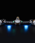 LED Lighting Kit For 75325 Fighter Aircraft Model Lighting Components Only USB Powered Plug And Play Lamp Kit Built With Durable ABS And Copper No Model Included Elevate Your Display With Realistic Night Lighting And A Lit Up Look displayed on aircraft model with glowing lights