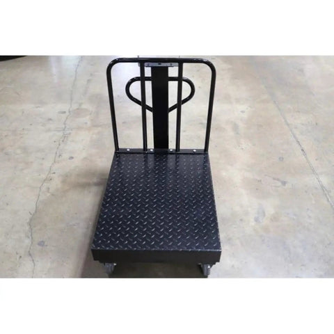 Heavy Duty Digital Platform Bench Scale With Smooth Roll Casters And Reinforced Backrail, showing 24x32 inch surface and sturdy handle.