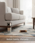 Easy Install L Shaped Furniture Leg Replacement With Stainless Steel Support for sofa restoration shown with modern couch.