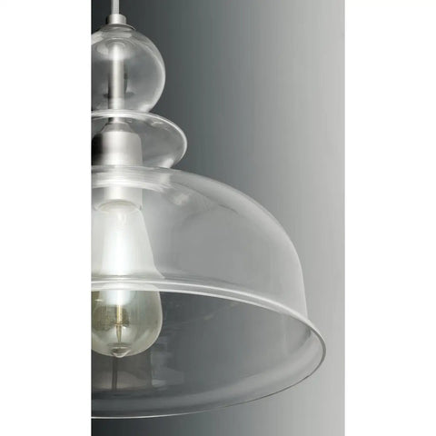 Opal Glass 1 Light Pendant Light With White Glass Shade, Modern Ceiling Fixture With Vintage Cloth Cord, Parisian Boutique Inspired