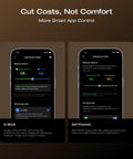 Delta 3 Max Portable Power Station With Trail 200 And 2048Wh LiFePO4 Battery app showing AI and Self-Powered modes.