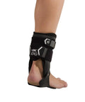 Side view of Stirrup Ankle Brace For Stability And Support Rigid Uprights Medium Right Anatomical Footplate on ankle
