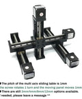 Dual Axis Or Triple Axis T06 Lead Screw Linear Sliding Stage Kit For Desktop Positioning Equipment Gantry Frame Build, black metal, 1mm pitch