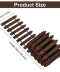 35 Inch Mini Fairy Garden Fence Wood Picket Fence for Dollhouses Planters and Fairy Gardens Brown Rustic Tiny Garden Barrier