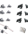 Fifteen Pack Adhesive RO Tubing Holder Clips For One Quarter Inch Water Filter Tubing Cable Management Mounts For Reverse Osmosis Systems Refrigerator And Under Sink Organization One Quarter Inch Tubing Mounting Clips