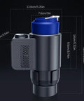 Smart Car Cup Cooler And Heater With One Touch Temp Control, showing dimensions and design for beverage temperature control.