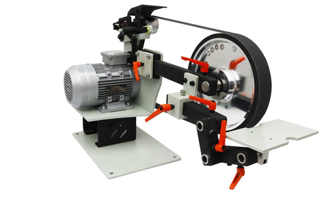 Garage Grade Two By Seventy Two Inch Belt Grinder And Sander Station, variable speed drive for precision metal shaping.