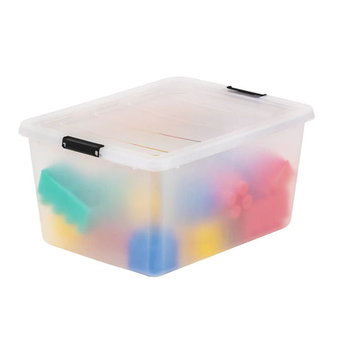 Six Pack Translucent Storage Bins With Heavy Duty Latching Lids That Stack Up Tight For Closets Offices And Craft Rooms Keep Your Stuff Legit Organized