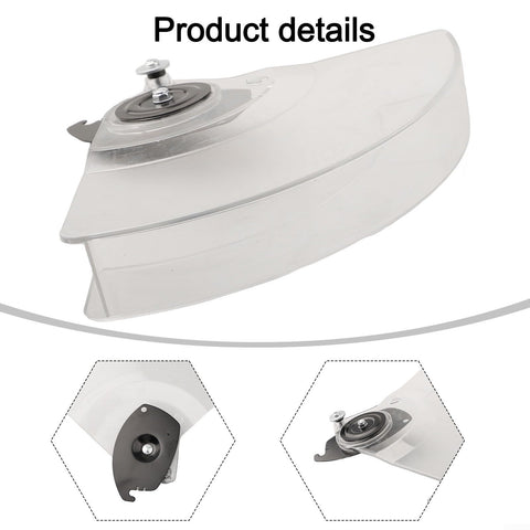 Close-up of 10 Inch Electric Miter Saw Blade Guard Replacement Plastic Metal Protective Cover Pro Grade Shield