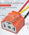 Ceramic H4 9003 HB2 Wiring Harness Socket Kit 2Pcs Pigtail Female Plug submerged in water, showing pre-wired sockets
