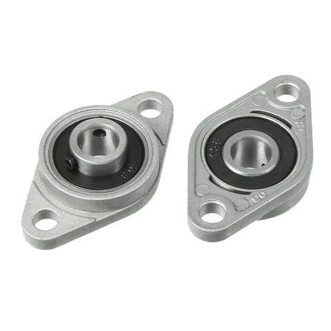 8Pcs Heavy Duty Pillow Block Bearings 8mm Bore Zinc Alloy Housing Rhombic Flange Self Aligning Industrial Equipment Parts Pro Build Quality Works For Motor Machinery Loads Reliable Daily Grind Support System Shop Setup Looks Rad Smooth Forever, pair shown