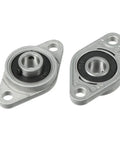 8 Pcs Zinc Alloy Pillow Block Bearing With 8mm Bore Rhombic Flange For Industrial Machinery Features Self Aligning Inner Structure For Smooth Rotation While Providing Rock Solid Stability For Shaft Safety So You Can Crush It Without Any Glitches Ever. Two 8mm zinc alloy pillow block bearings with rhombic flange, top view