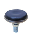 Four Pack Swivel Leveling Feet M8 Thread Adjustable Furniture Glides for stabilizing furniture with a black nylon top.