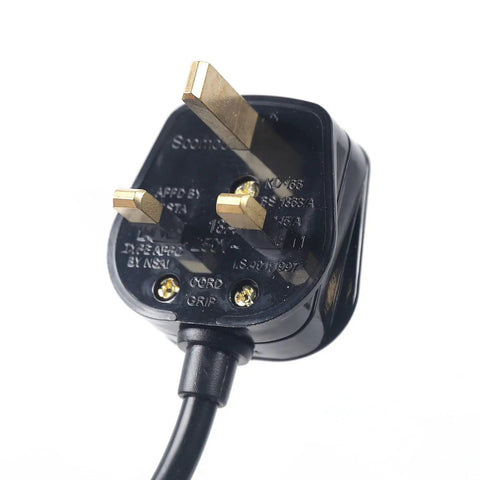 Close-up of power plug for 110V 90W Mini Cut Off Saw With 45 Degree Bevel, Benchtop Metal Cutting Tool, Compact Cut Off Saw With 2 Blades, 4500 RPM