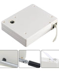 Roller Blinds Cord Winder With Solid Crank Handle For Smooth Window Shutter Belt Rewinding, white ABS plastic frame with cord.