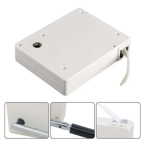 Roller Blinds Cord Winder With Solid Crank Handle For Smooth Window Shutter Belt Rewinding, white ABS plastic frame with cord.