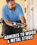 Person using Fast Grab Drywall Adhesive For Wood And Metal Studs 28 Ounce Ideal For Installing Drywall And Paneling